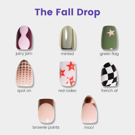 Digi Fall Drop Press-On Nail Collection